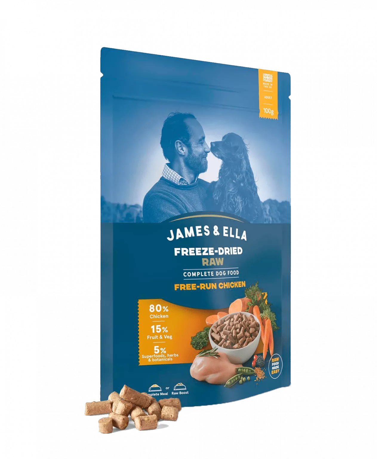 James & Ella Complete Freeze-Dried Raw Dog Food, 3 x 100 g