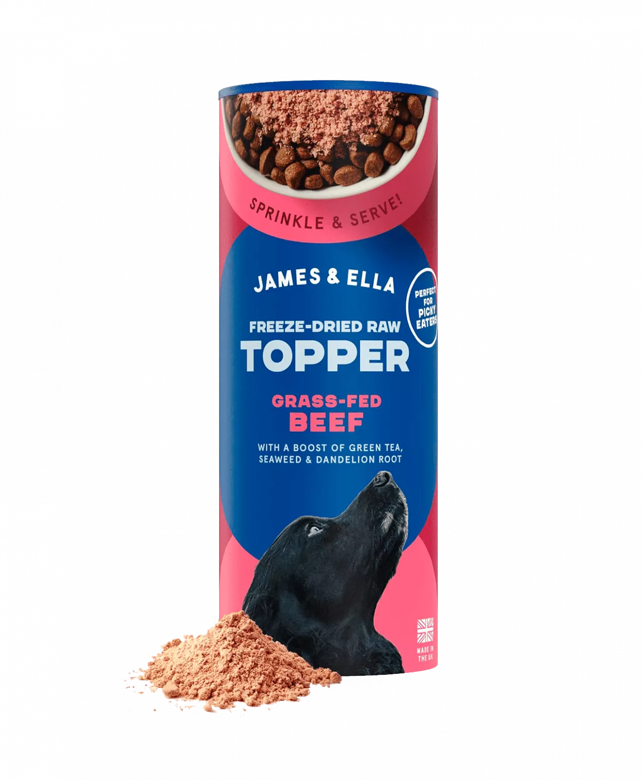 James & Ella Freeze-Dried Raw Dog Food Toppers Beef, 3 x 50g